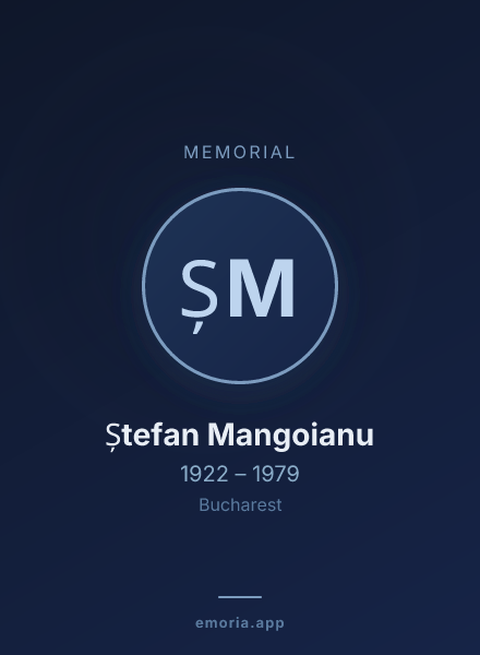 Memorial portrait of Ștefan Mangoianu