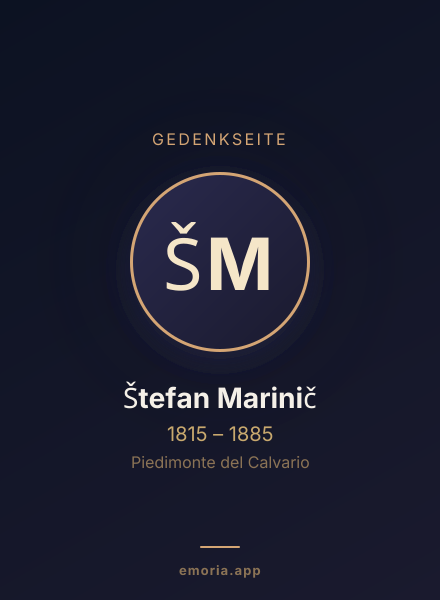 Gedenkportrait von Štefan Marinič