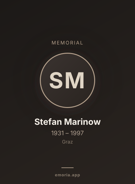 Memorial portrait of Stefan Marinow