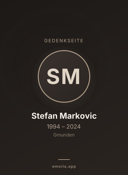 Gedenkportrait von Stefan Markovic