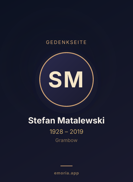Gedenkportrait von Stefan Matalewski