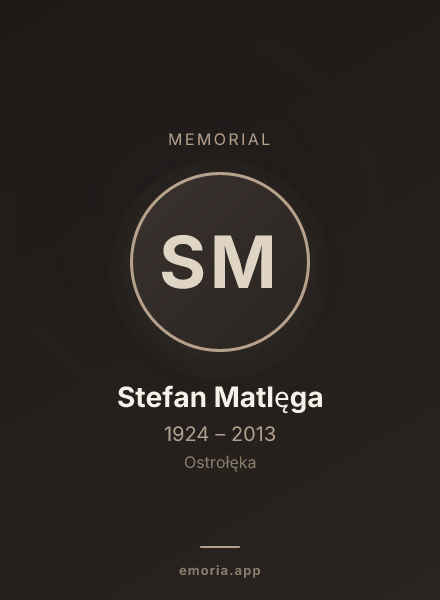 Memorial portrait of Stefan Matlęga