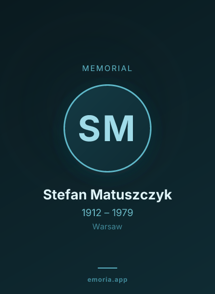 Memorial portrait of Stefan Matuszczyk