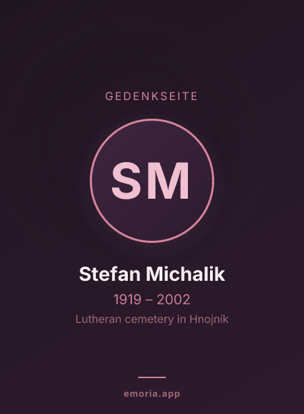 Gedenkportrait von Stefan Michalik