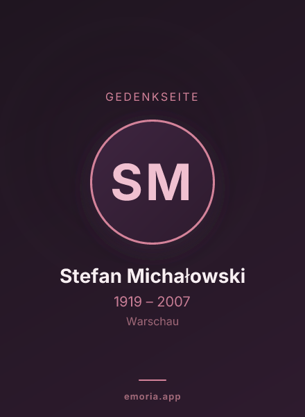 Gedenkportrait von Stefan Michałowski