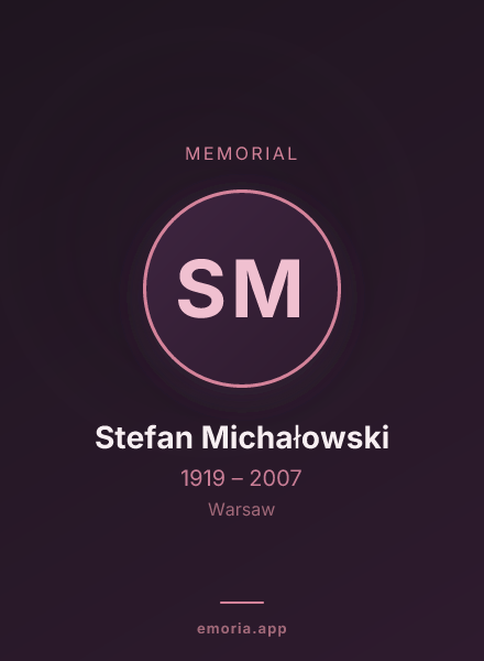 Memorial portrait of Stefan Michałowski