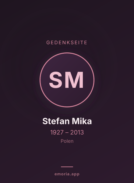Gedenkportrait von Stefan Mika