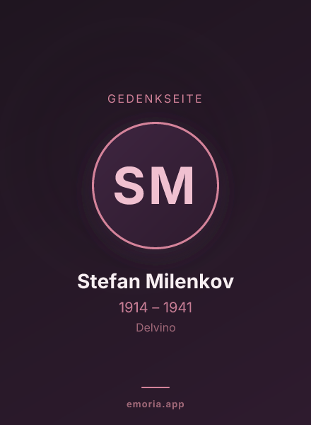 Gedenkportrait von Stefan Milenkov