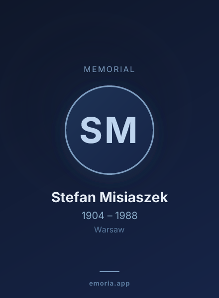Memorial portrait of Stefan Misiaszek