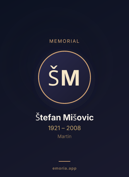 Memorial portrait of Štefan Mišovic