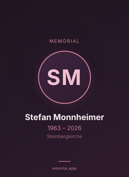 Memorial portrait of Stefan Monnheimer