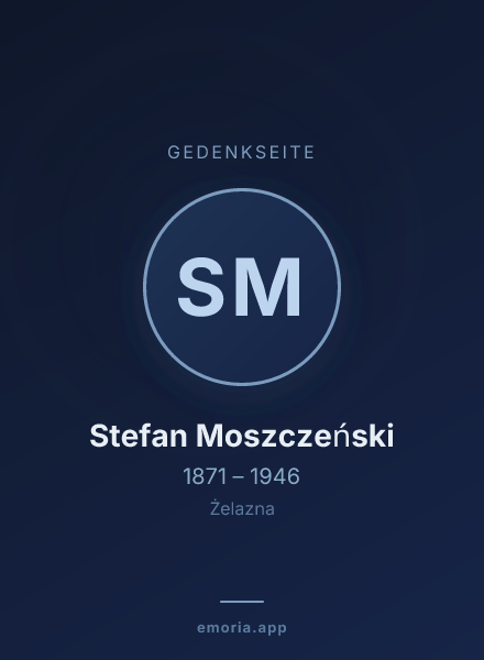Gedenkportrait von Stefan Moszczeński