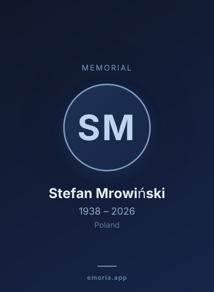 Memorial portrait of Stefan Mrowiński