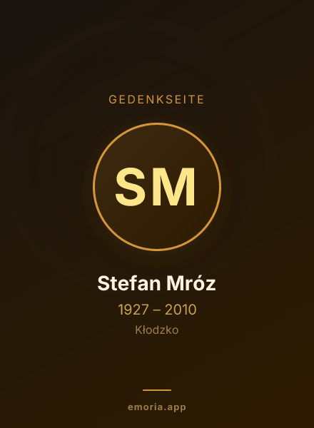 Gedenkportrait von Stefan Mróz