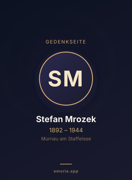 Gedenkportrait von Stefan Mrozek