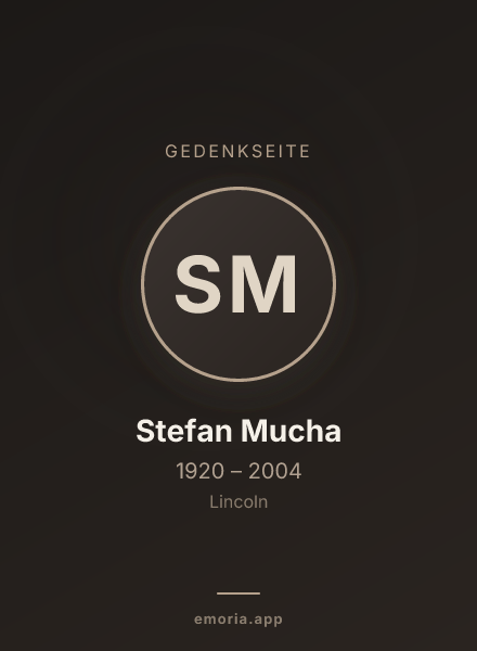 Gedenkportrait von Stefan Mucha