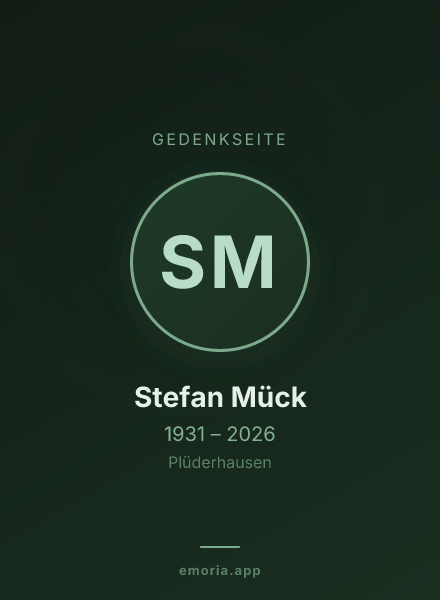 Gedenkportrait von Stefan Mück