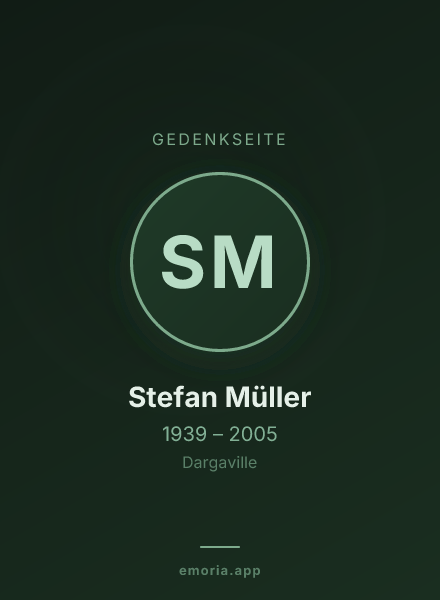 Gedenkportrait von Stefan Müller