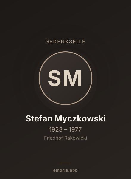 Gedenkportrait von Stefan Myczkowski