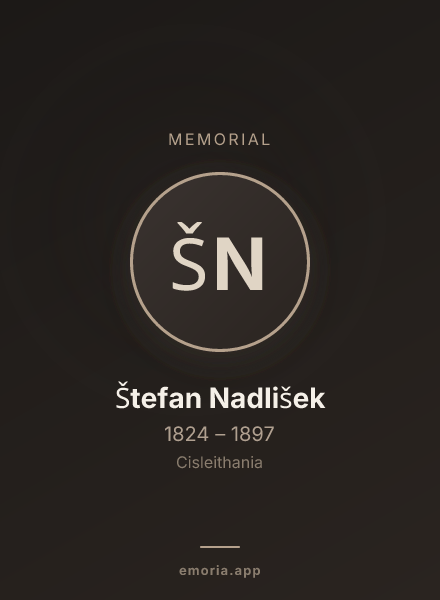 Memorial portrait of Štefan Nadlišek