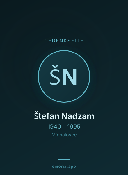 Gedenkportrait von Štefan Nadzam