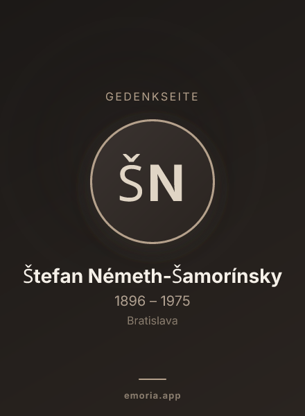 Gedenkportrait von Štefan Németh-Šamorínsky