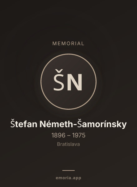 Memorial portrait of Štefan Németh-Šamorínsky