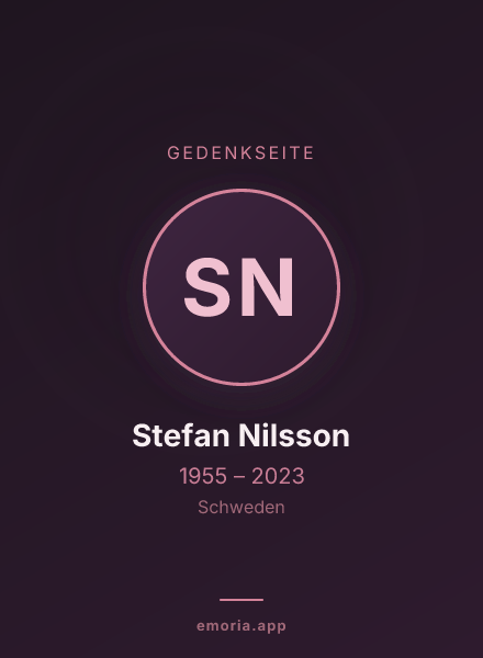 Gedenkportrait von Stefan Nilsson