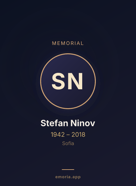 Memorial portrait of Stefan Ninov