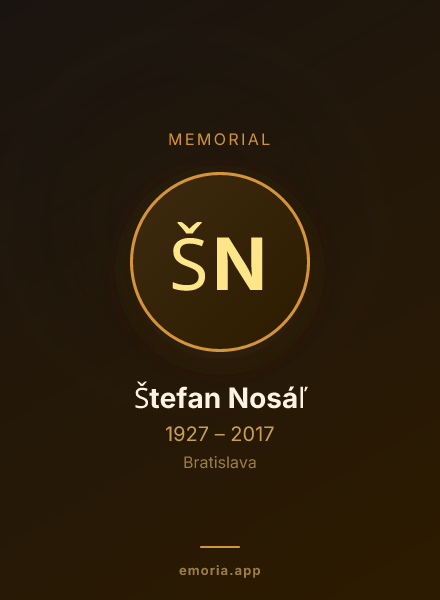 Memorial portrait of Štefan Nosáľ