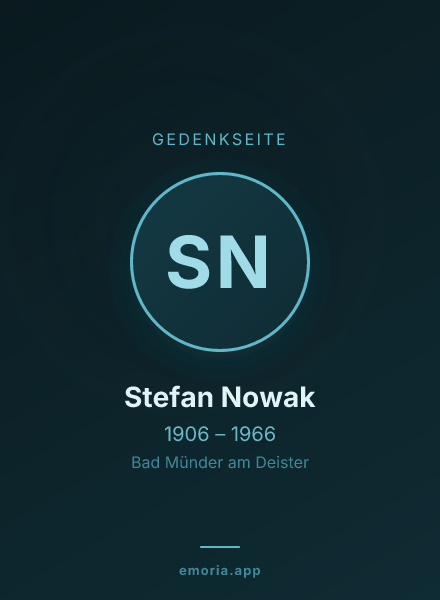 Gedenkportrait von Stefan Nowak