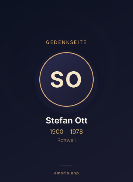Gedenkportrait von Stefan Ott