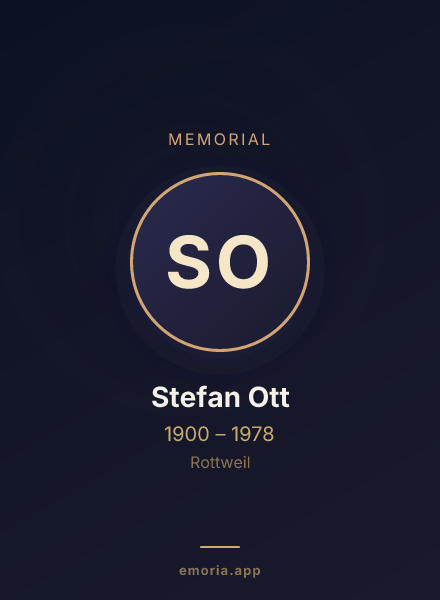 Memorial portrait of Stefan Ott