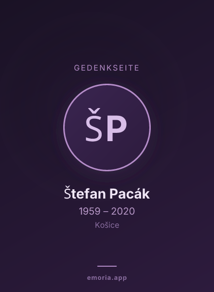 Gedenkportrait von Štefan Pacák