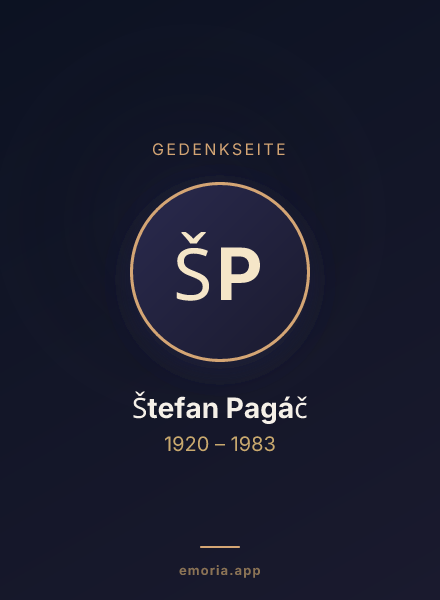 Gedenkportrait von Štefan Pagáč