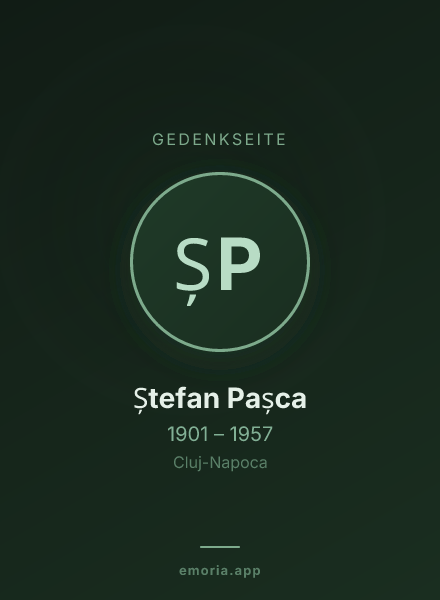 Gedenkportrait von Ștefan Pașca