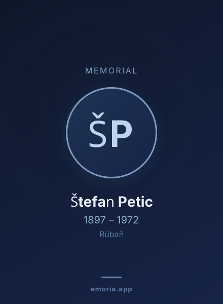 Memorial portrait of Štefan Petic