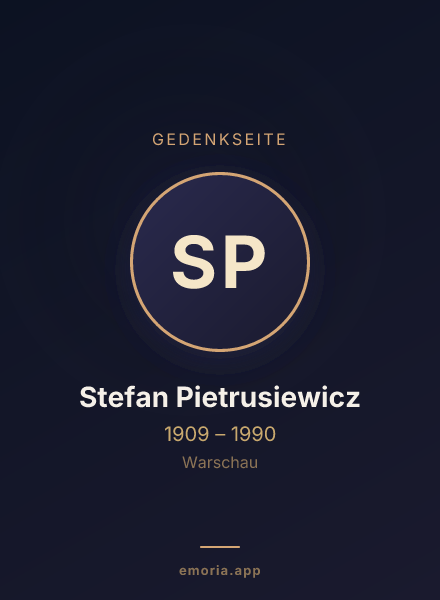 Gedenkportrait von Stefan Pietrusiewicz