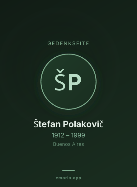 Gedenkportrait von Štefan Polakovič
