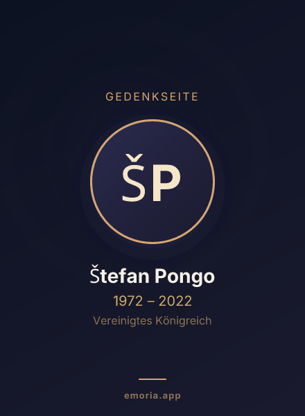 Gedenkportrait von Štefan Pongo
