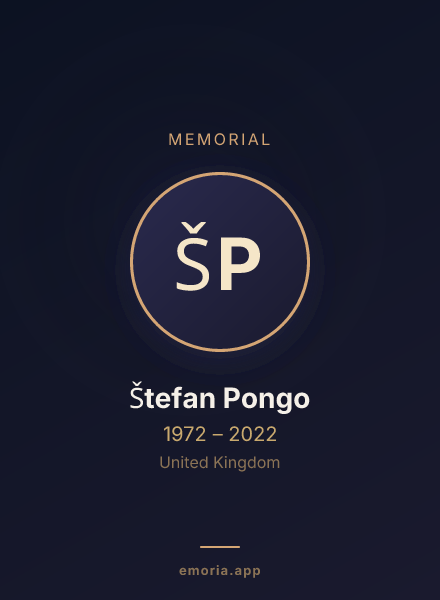 Memorial portrait of Štefan Pongo