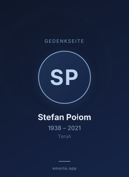 Gedenkportrait von Stefan Połom