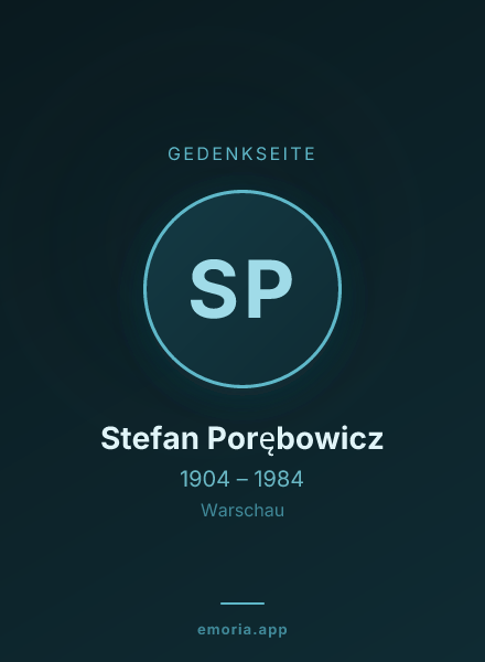 Gedenkportrait von Stefan Porębowicz