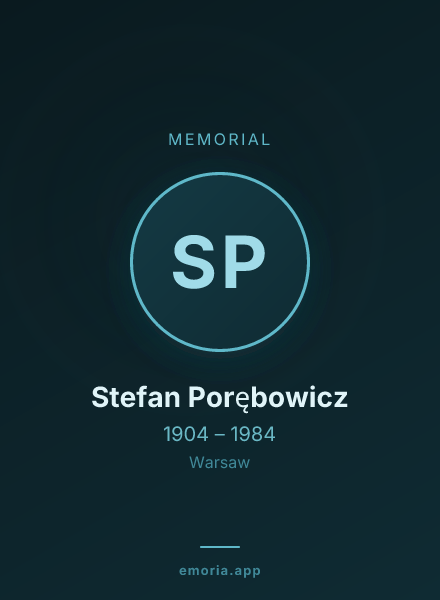 Memorial portrait of Stefan Porębowicz