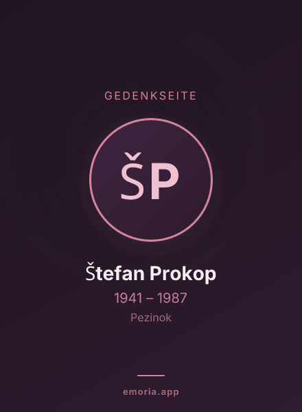Gedenkportrait von Štefan Prokop