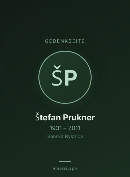 Gedenkportrait von Štefan Prukner