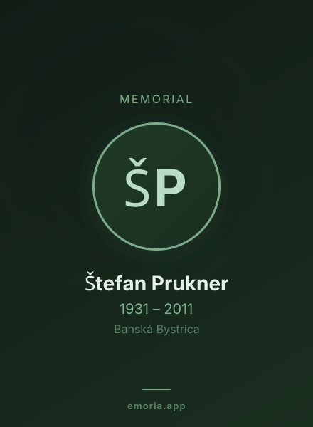 Memorial portrait of Štefan Prukner