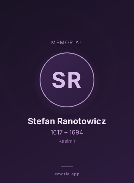 Memorial portrait of Stefan Ranotowicz