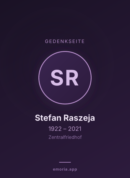 Gedenkportrait von Stefan Raszeja