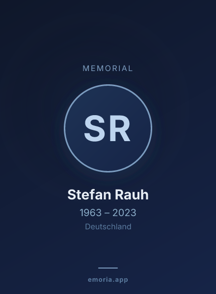 Memorial portrait of Stefan Rauh